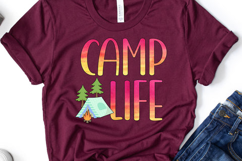 Camp Life Sublimation Design Sublimation Happy Printables Club 