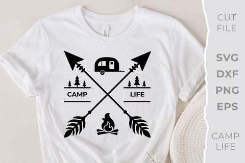 Camp life svg, Happy camper svg, Camping svg SVG KMarinaDesign 