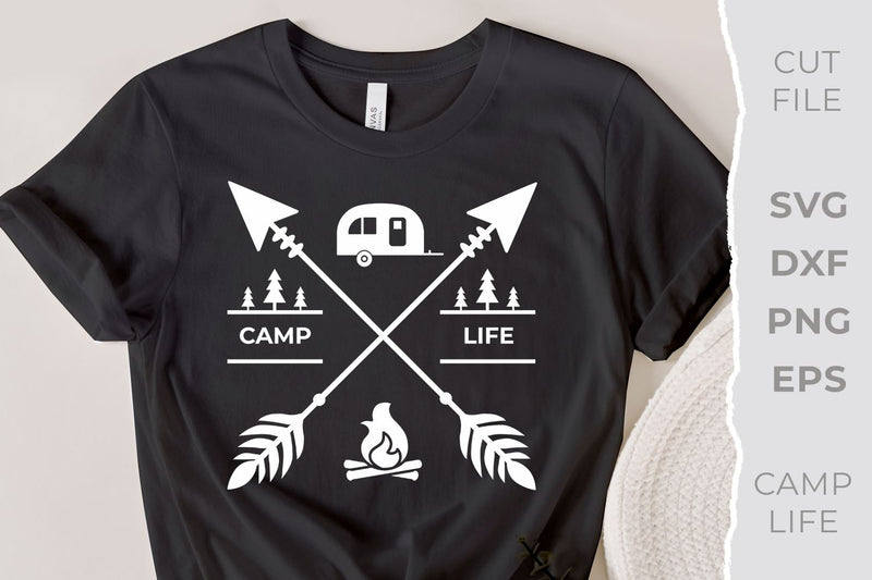 Camp life svg, Happy camper svg, Camping svg SVG KMarinaDesign 