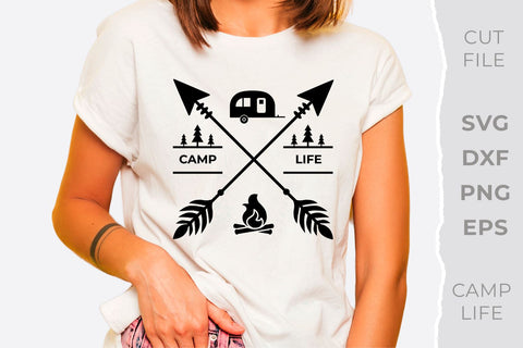 Camp life svg, Happy camper svg, Camping svg SVG KMarinaDesign 