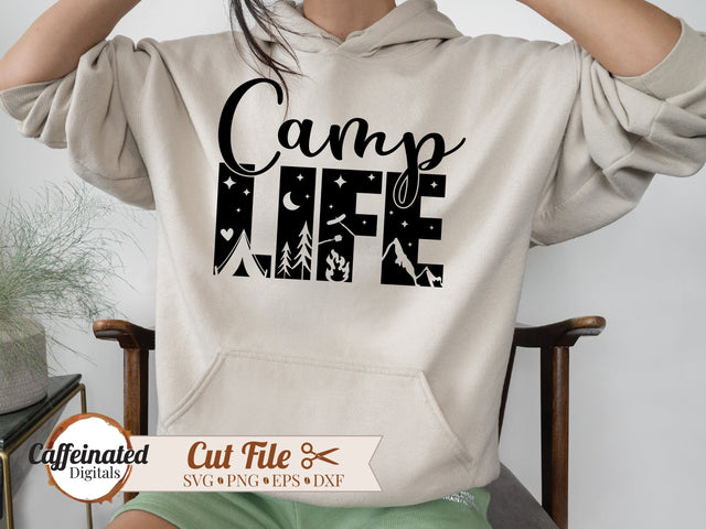 Camp Life SVG, PNG SVG Caffeinated SVGs 