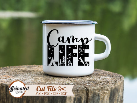 Camp Life SVG, PNG SVG Caffeinated SVGs 