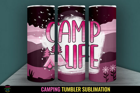 Camp Life Tumbler Sublimation I Camping Tumbler Sublimation Sublimation Happy Printables Club 