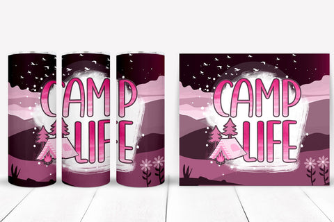 Camp Life Tumbler Sublimation I Camping Tumbler Sublimation Sublimation Happy Printables Club 