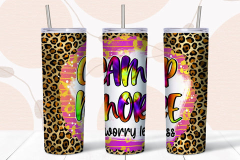 Camp More I Camping Tumbler Sublimation I 20 Oz Tumbler Wrap Sublimation Happy Printables Club 