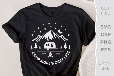 Camp more worry less, Camping svg, Camp life SVG KMarinaDesign 