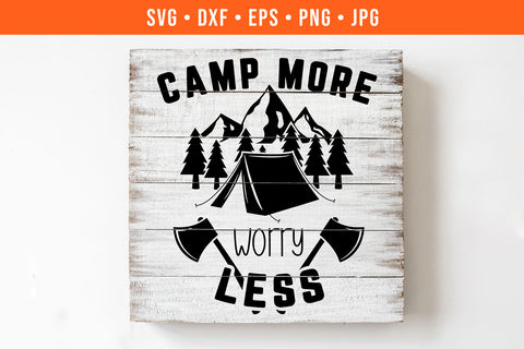 Camp More Worry Less Camping SVG SVG Hippo Creations 