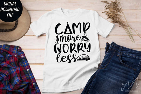 Camp more worry less svg, Camping cricut, camp t shirt svg, happy camping SVG Isabella Machell 