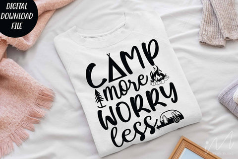 Camp more worry less svg, Camping cricut, camp t shirt svg, happy camping SVG Isabella Machell 