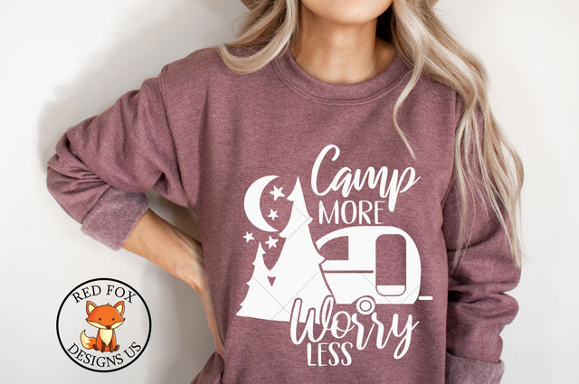 Camp More Worry Less SVG | Camping SVG | Camper SVG SVG RedFoxDesignsUS 
