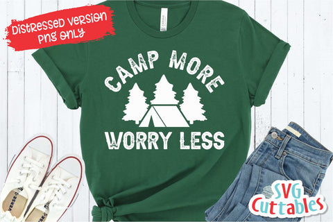 Camp More Worry Less svg - Camping SVG - Shirt Design - Cut File - svg - dxf - eps - png - Silhouette - Cricut SVG Svg Cuttables 