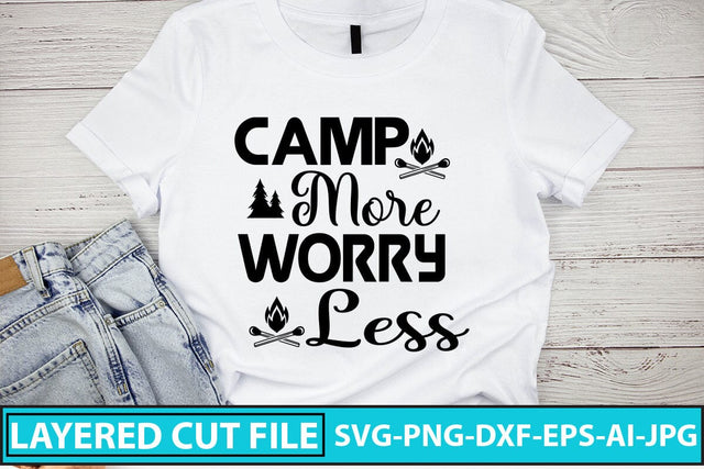 CAMP MORE WORRY LESS SVG Cut File SVG Syaman 