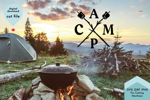 Camp - Outdoors Adventures Summer SVG Cut File SVG Lettershapes 