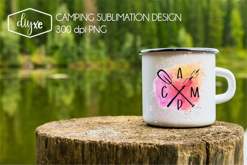 CAMP Sublimation Design | Lake Sublimation Graphic Sublimation DIYxe Designs 