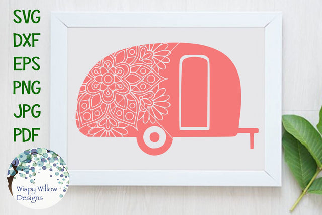 Camper Floral Mandala SVG Wispy Willow Designs 