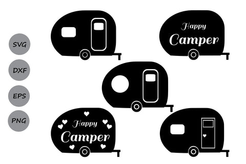 Camper Monogram| Camping SVG Cut Files SVG CosmosFineArt 
