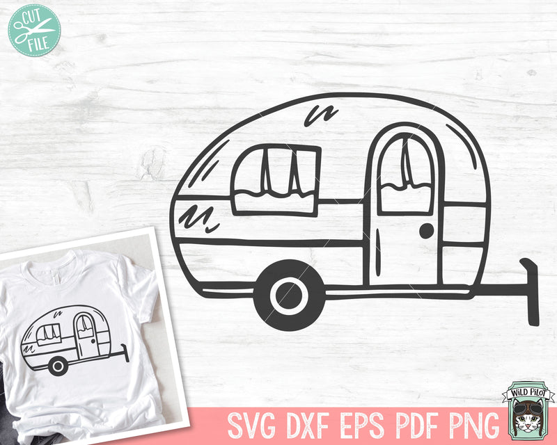 Camper SVG file, Camper cut file, Camping svg, Camping Scene svg ...