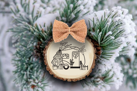 Camper SVG with Christmas Tree and Gifts, Christmas SVG Camper Van, Camping SVG. SVG Elinorka 