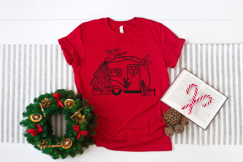 Camper SVG with Christmas Tree and Gifts, Christmas SVG Camper Van, Camping SVG. SVG Elinorka 