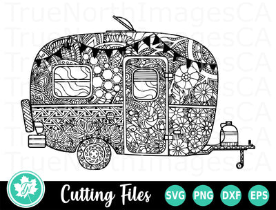 Camper SVG | Zentangle SVG | Mandala SVG SVG TrueNorthImagesCA 