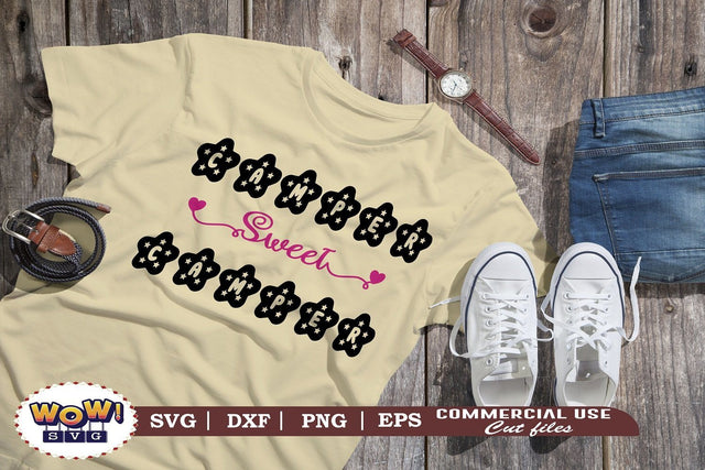 Camper sweet camper svg, Camping svg, RV svg, Png, Dxf SVG Wowsvgstudio 