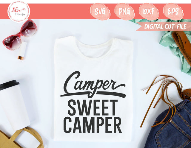 Camper Sweet Camper - SVG, PNG, DXF, EPS SVG Elsie Loves Design 