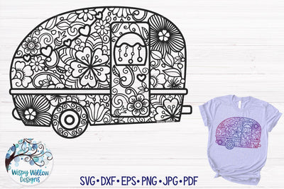 Camper Zentangle SVG SVG Wispy Willow Designs 