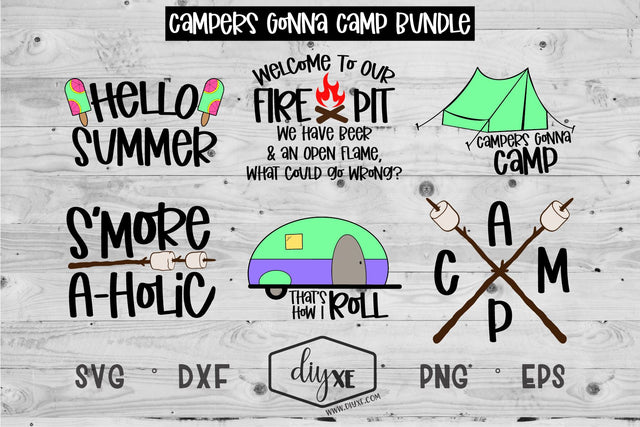 Campers Gonna Camp Bundle SVG DIYxe Designs