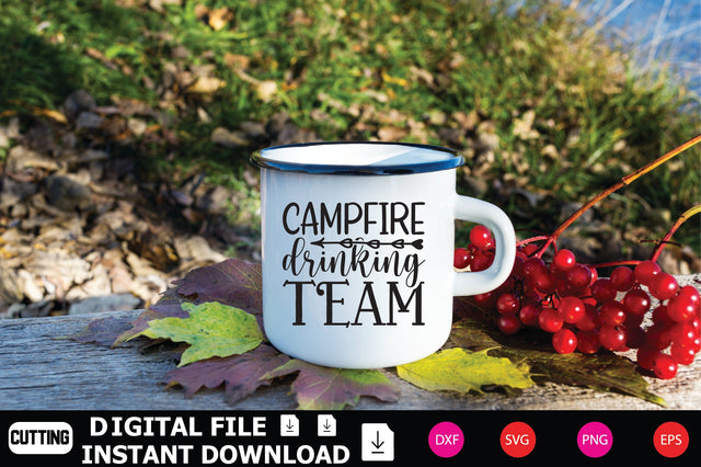 Campfire Drinking Team SVG Shahin alam 