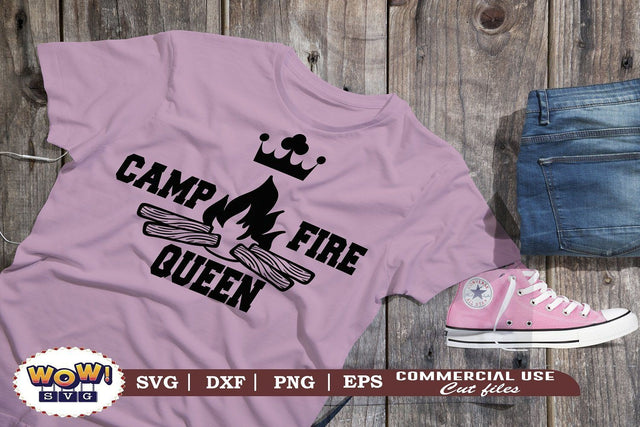 Campfire Queen svg, Camping svg, RV svg, Png, Dxf SVG Wowsvgstudio 