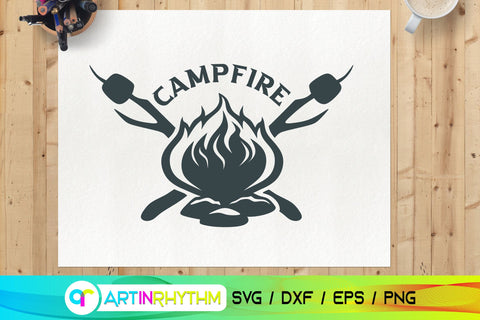 Campfire svg, Camping svg, Bonfire svg SVG Artinrhythm shop 