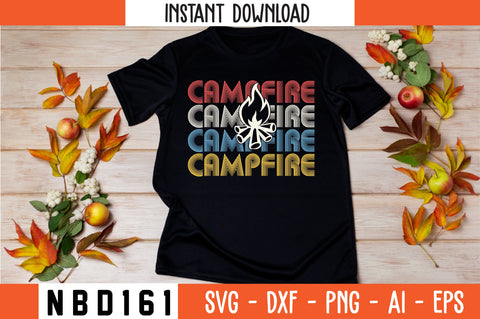 campfire T-Shirt Design SVG Nbd161 