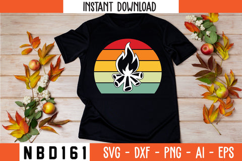 campfire T-Shirt Design SVG Nbd161 
