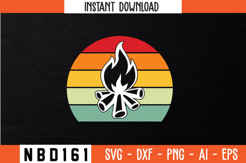 campfire T-Shirt Design SVG Nbd161 