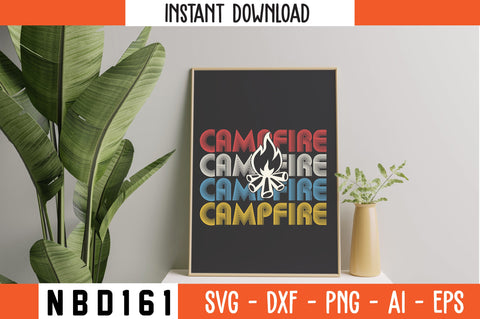 campfire T-Shirt Design SVG Nbd161 