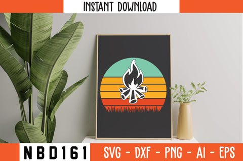 campfire T-Shirt Design SVG Nbd161 