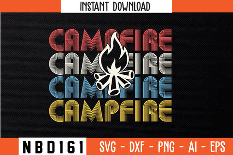 campfire T-Shirt Design SVG Nbd161 