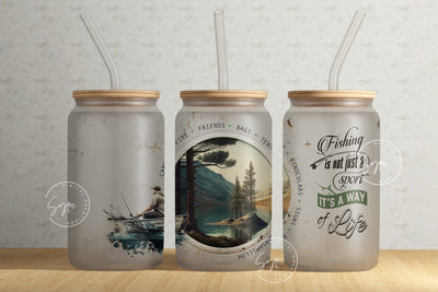 Camping 16oz Libbey Glass Can Tumbler Design PNG, Fishing Tumbler Wrap, Adventure Tumbler Wrap, Camping Tent Tumbler, Camping Affirmations Sublimation Syre Digital Creations 