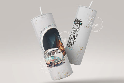 Camping 20 oz Skinny Tumbler Sublimation, Camp Fire Tumbler Wrap Png, Adventure Tumbler Design, Camper Tumbler, Camping Affirmations Sublimation Syre Digital Creations 