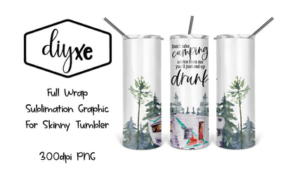Camping Advice | 20oz Tumbler | Lake Sublimation Tumbler Sublimation DIYxe Designs 
