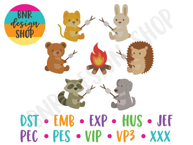 Camping Animal Machine Embroidery Bundle Embroidery/Applique DESIGNS BNRDesignShop 