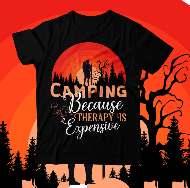 Camping Because Theraphy is Expensive SVG Cut File, Camping Because Theraphy is Expensive T-Shirt Design , Camping T-Shirt Design SVG BlackCatsMedia 