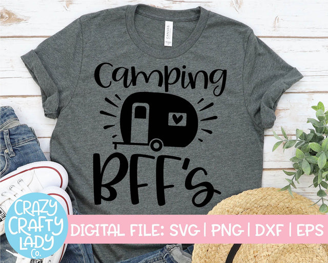 Camping BFF's | Friendship SVG Cut File SVG Crazy Crafty Lady Co. 