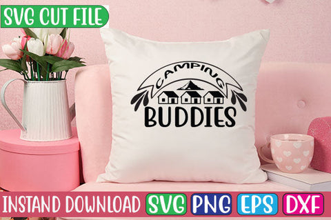 Camping Buddies SVG Cut File SVGs, Quotes and Sayings, Food & Drink, Holiday,On Sale, SVG Studio Innate 