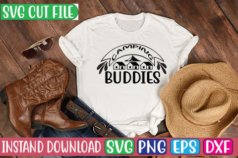 Camping Buddies SVG Cut File SVGs, Quotes and Sayings, Food & Drink, Holiday,On Sale, SVG Studio Innate 
