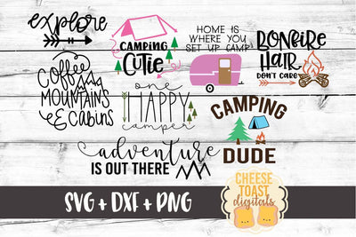 Camping Bundle SVG Cheese Toast Digitals