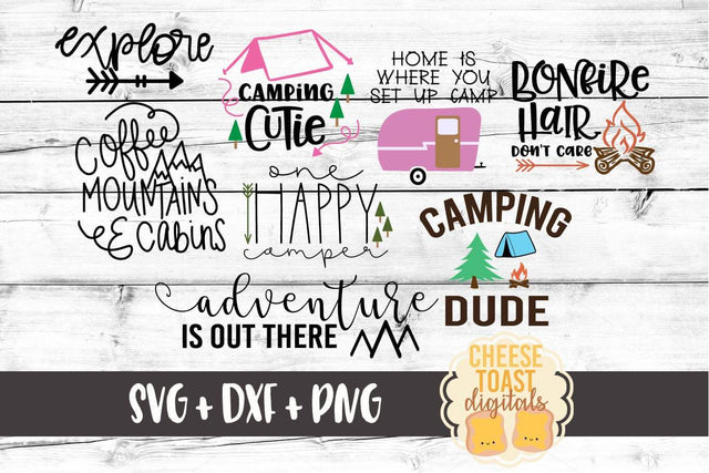 Camping Bundle SVG Cheese Toast Digitals