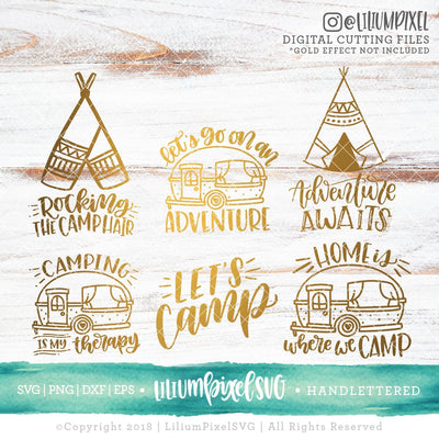 Camping Bundle SVG Lilium Pixel SVG 