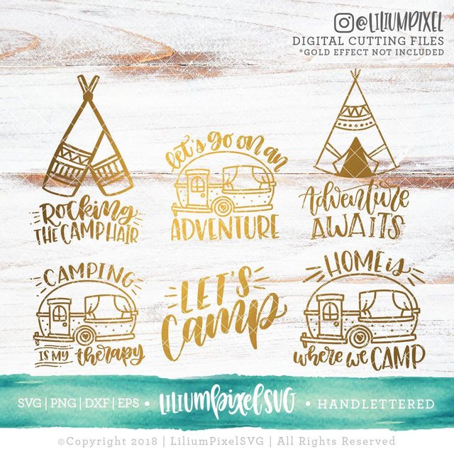 Camping Bundle SVG Lilium Pixel SVG 