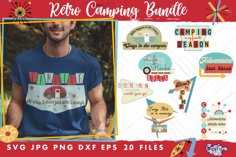 Camping Bundle Svg | Mid Century Modern Travel Road Signs SVG Crafty Mama Studios 
